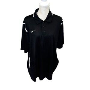 Nike Men's Black Polo with White Accents XL NWOT